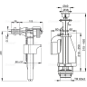 Выпускной комплект ALCAPLAST с двойной кнопкой, впускной механизм А15 1/2 CHROM SA08A 1/2 CHROM